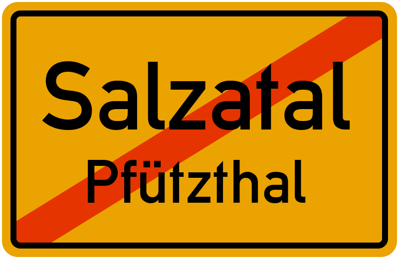 Ortsschild Salzatal