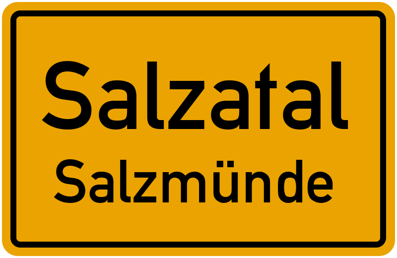 Ortsschild Salzatal