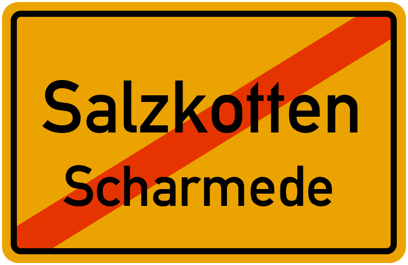 Ortsschild Salzkotten