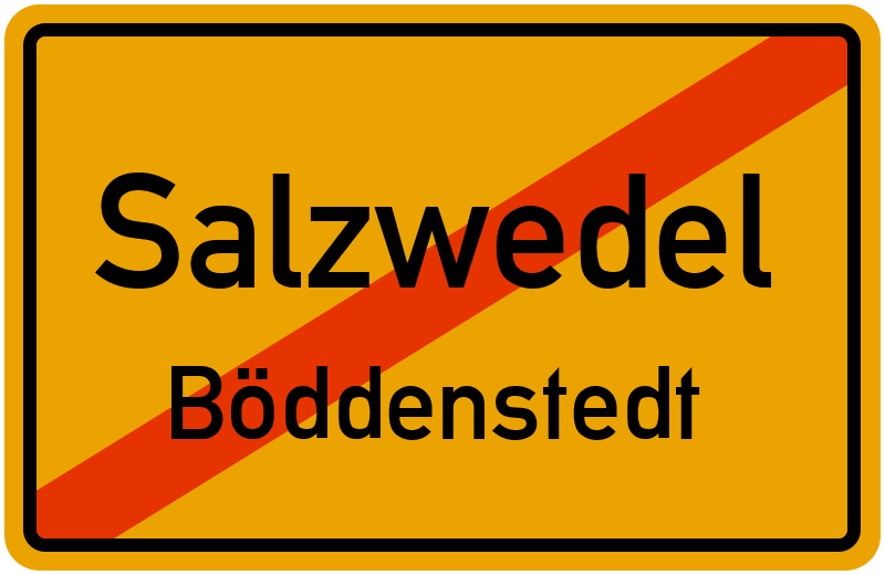 Ortsschild Salzwedel