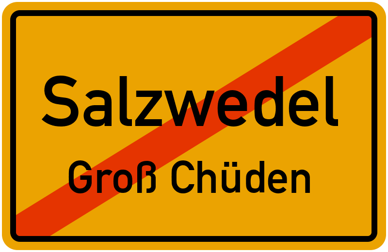 Ortsschild Salzwedel