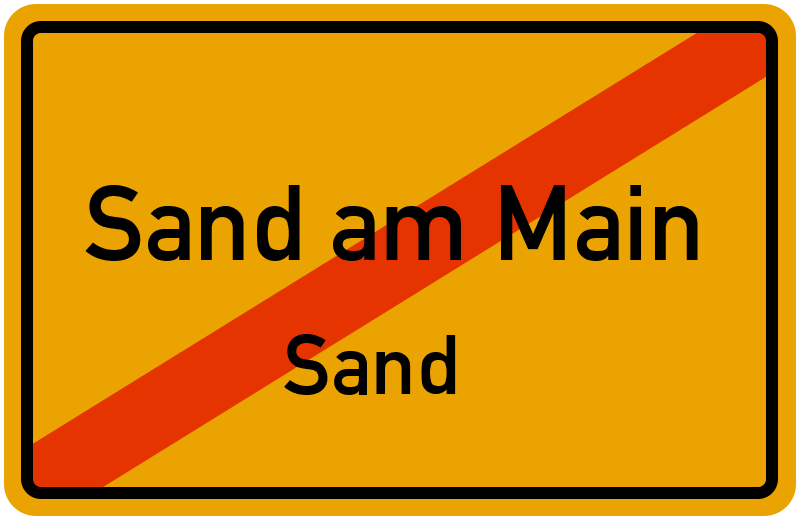Ortsschild Sand am Main
