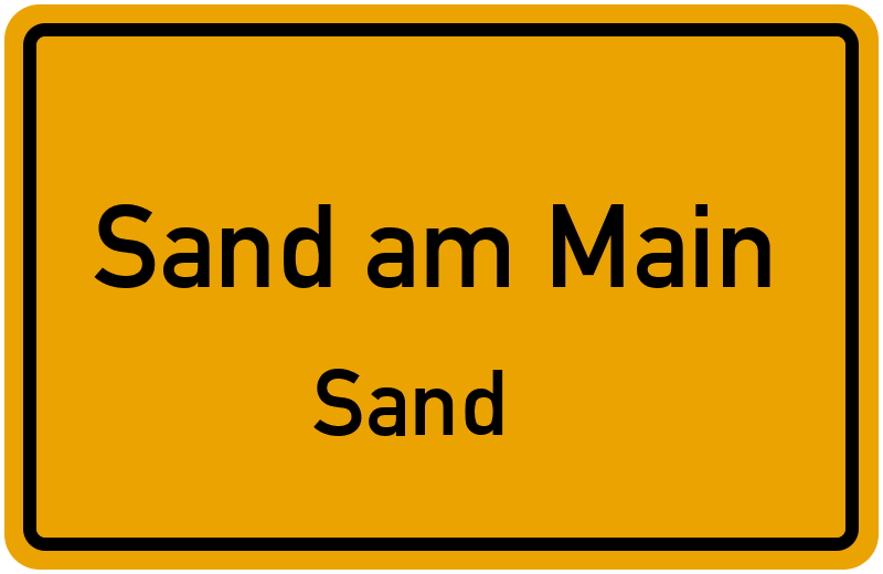 Ortsschild Sand am Main