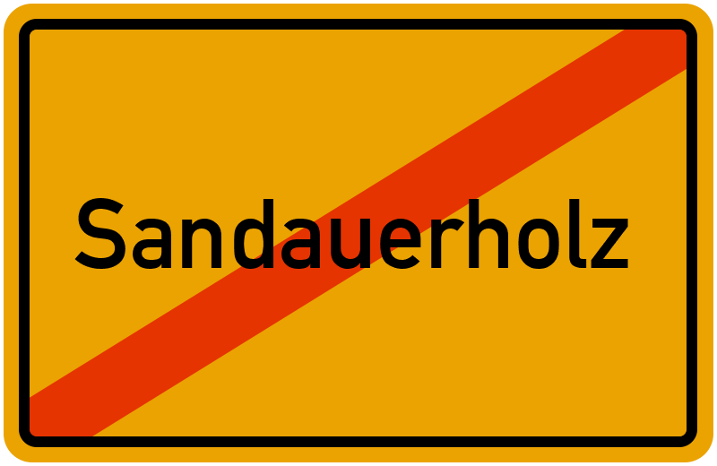 Ortsschild Sandauerholz