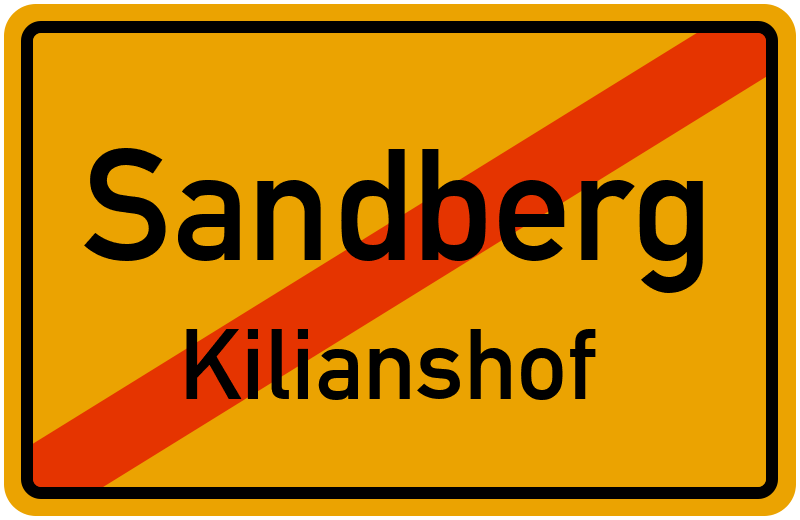 Ortsschild Sandberg