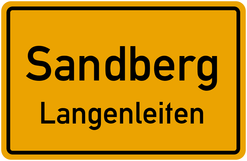 Ortsschild Sandberg