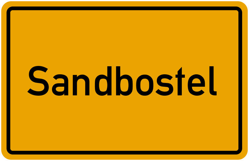 Ortsschild Sandbostel