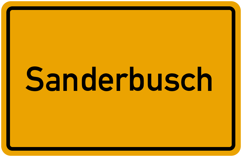 Ortsschild Sanderbusch