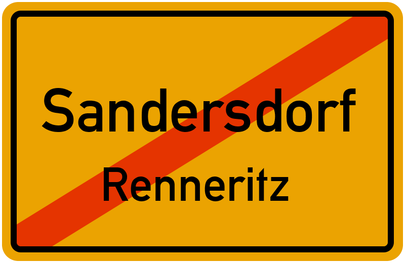 Ortsschild Sandersdorf