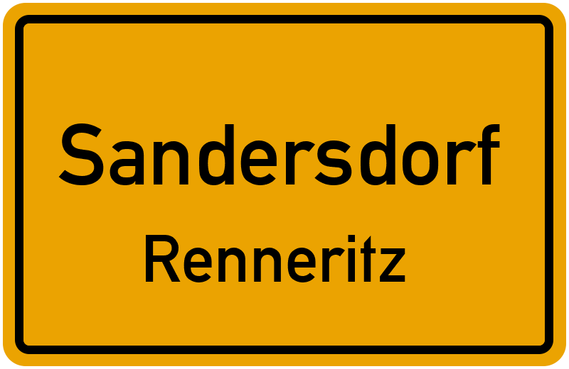Ortsschild Sandersdorf