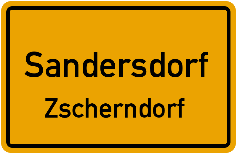 Ortsschild Sandersdorf
