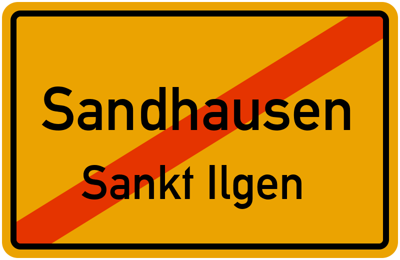 Ortsschild Sandhausen