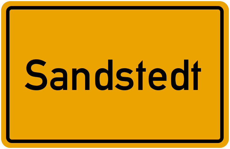 Ortsschild Sandstedt