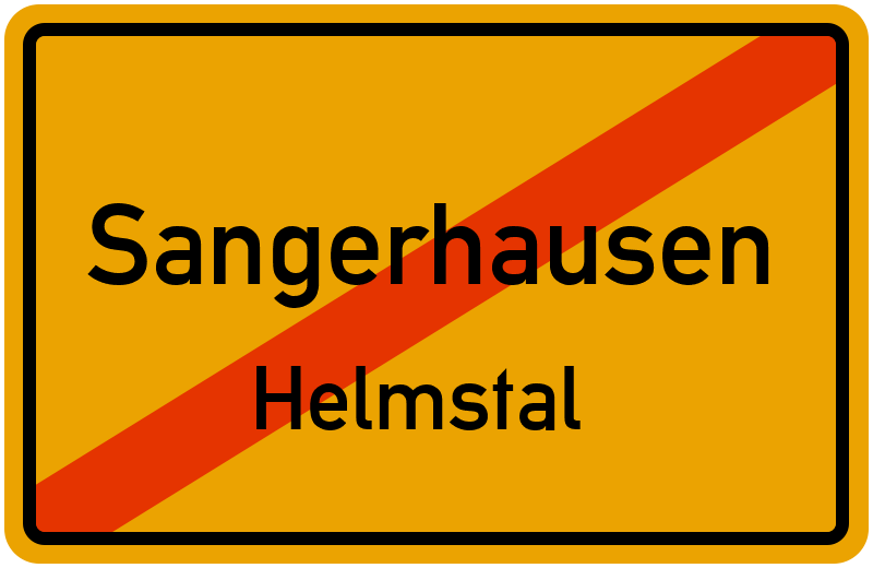 Ortsschild Sangerhausen