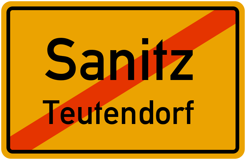 Ortsschild Sanitz