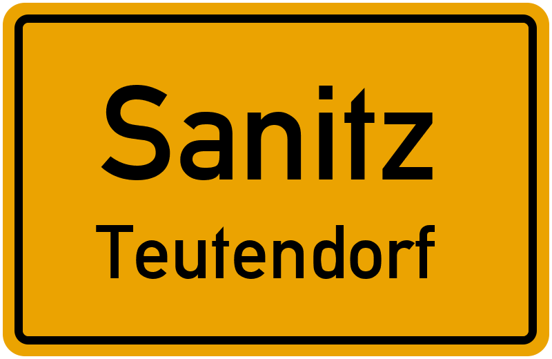 Ortsschild Sanitz
