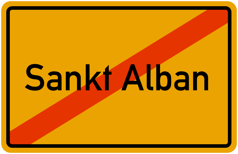 Ortsschild Sankt Alban