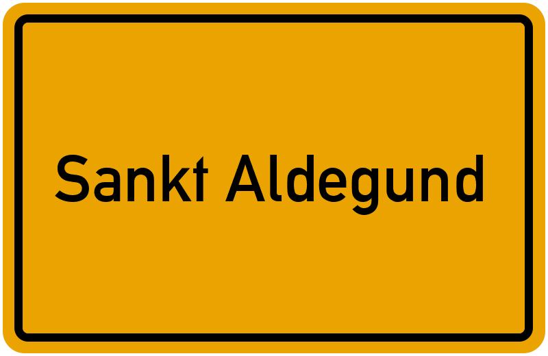 Ortsschild Sankt Aldegund