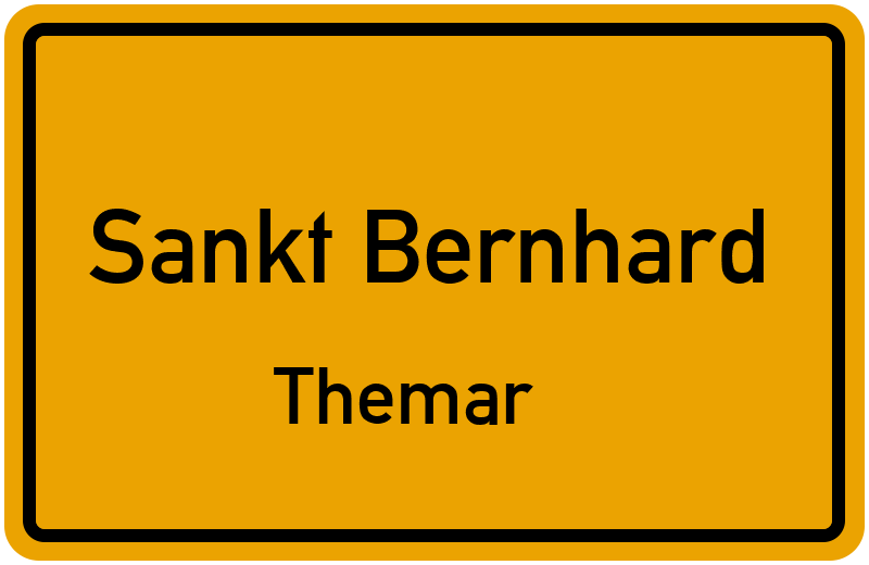Ortsschild Sankt Bernhard