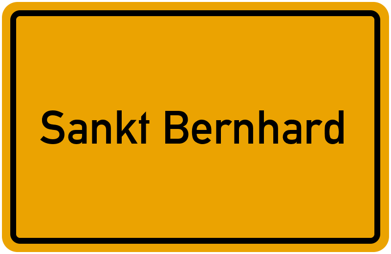 Ortsschild Sankt Bernhard