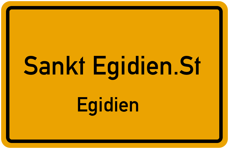 Ortsschild Sankt Egidien.St