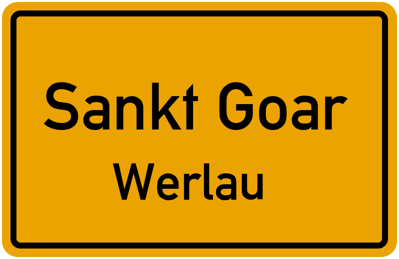 Ortsschild Sankt Goar