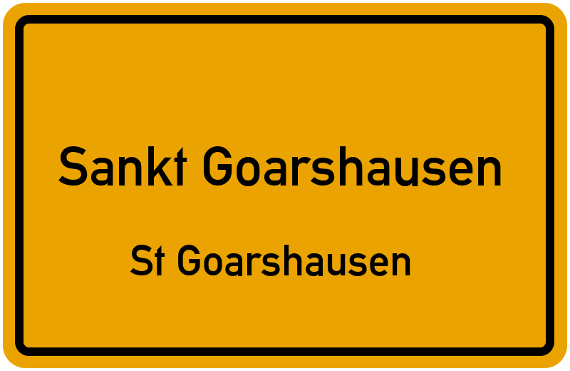 Ortsschild Sankt Goarshausen