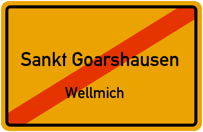 Ortsschild Sankt Goarshausen