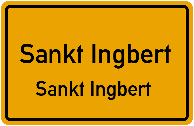 Ortsschild Sankt Ingbert