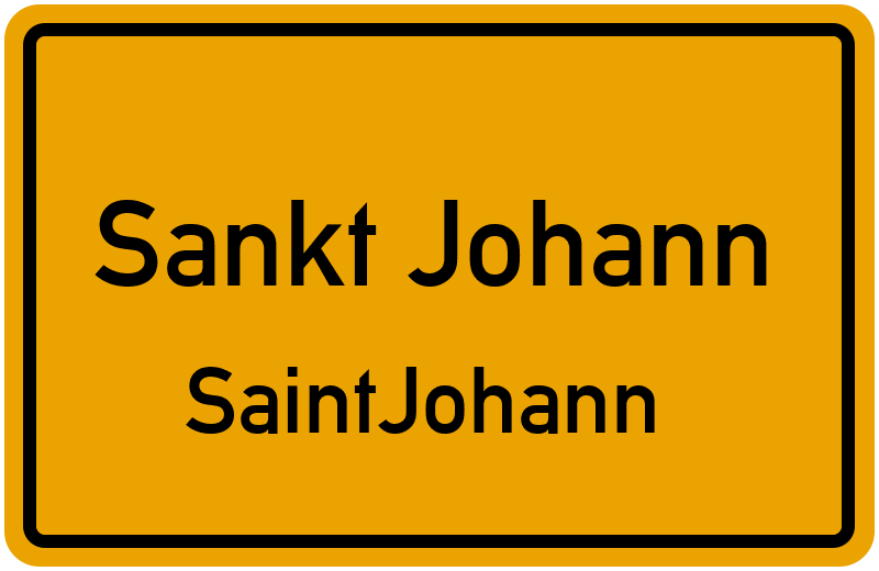 Ortsschild Sankt Johann