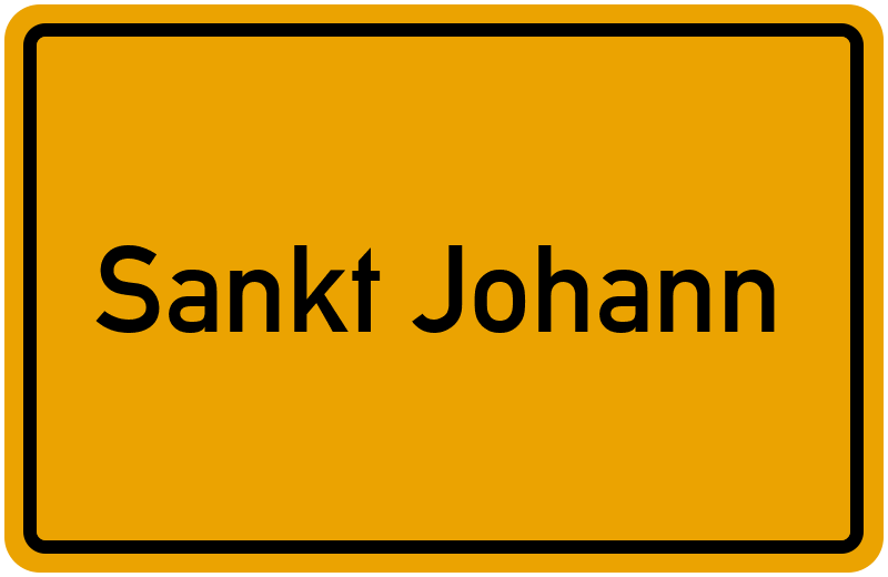 Ortsschild Sankt Johann