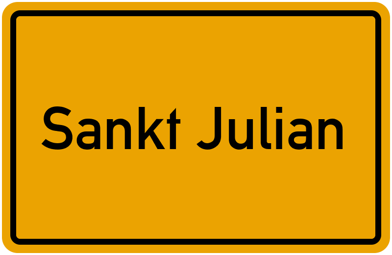 Ortsschild Sankt Julian