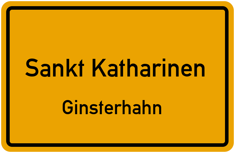 Ortsschild Sankt Katharinen