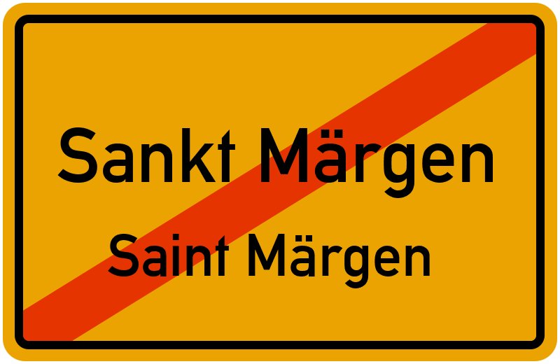 Ortsschild Sankt Märgen