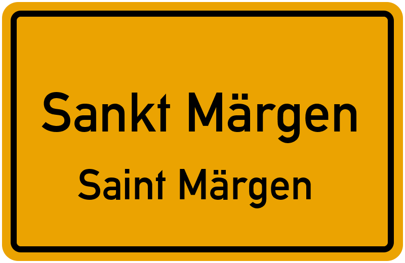 Ortsschild Sankt Märgen