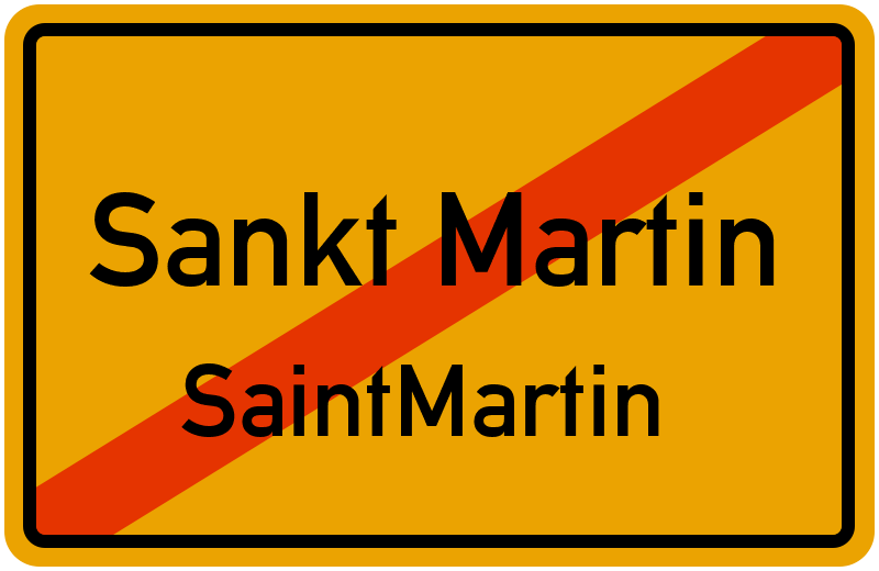 Ortsschild Sankt Martin