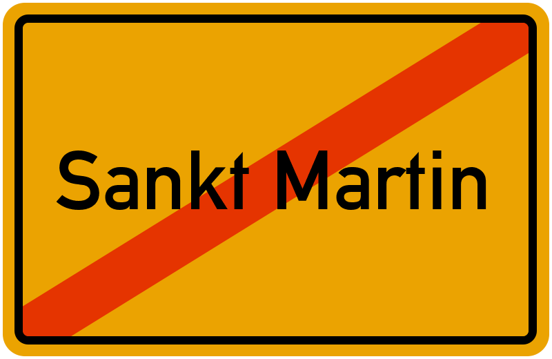 Ortsschild Sankt Martin