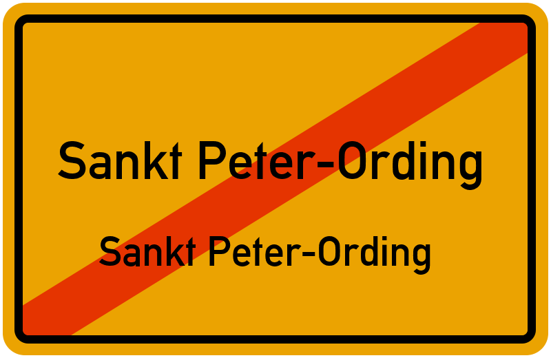 Ortsschild Sankt Peter-Ording
