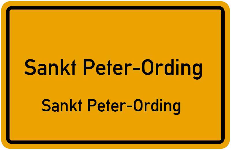 Ortsschild Sankt Peter-Ording