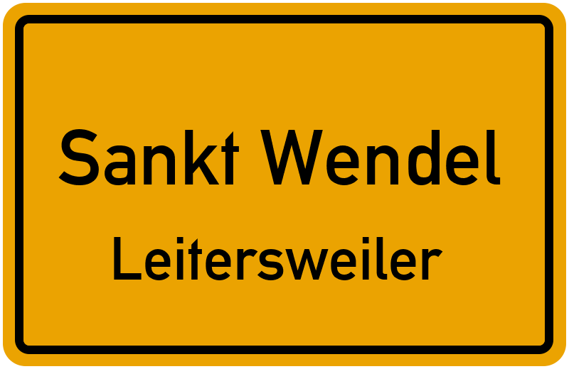 Ortsschild Sankt Wendel
