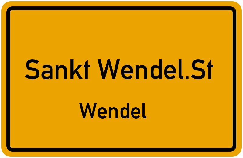 Ortsschild Sankt Wendel.St