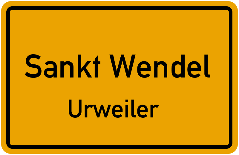 Ortsschild Sankt Wendel