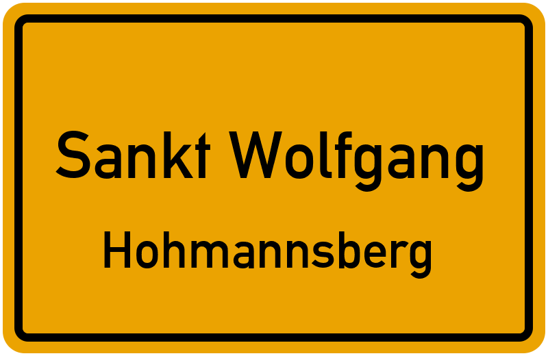 Ortsschild Sankt Wolfgang