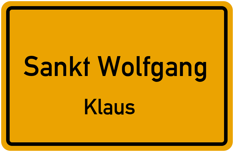 Ortsschild Sankt Wolfgang