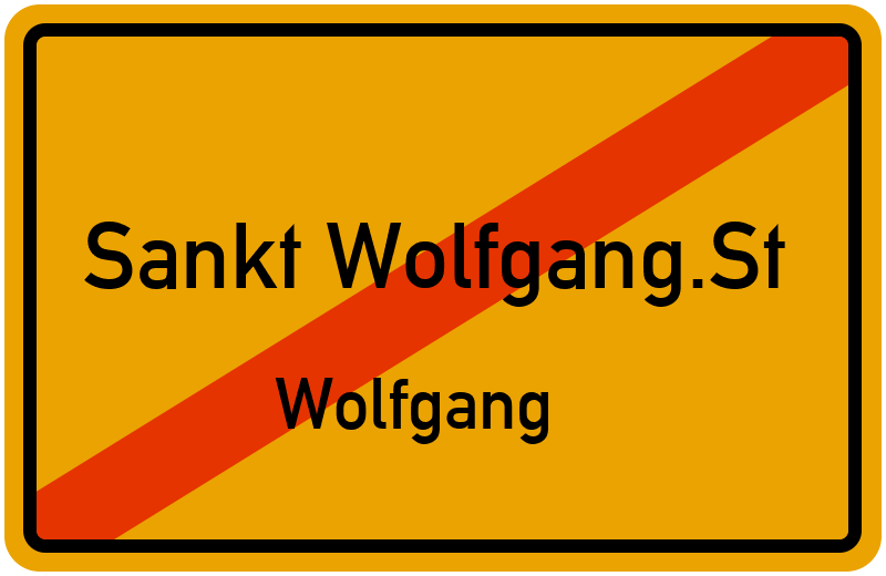 Ortsschild Sankt Wolfgang.St