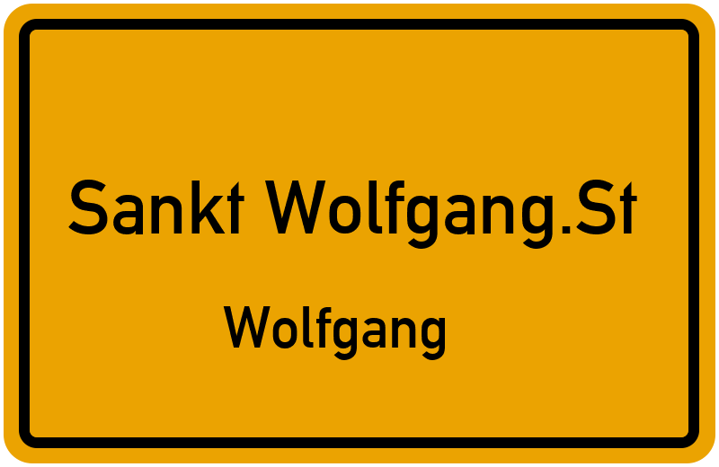 Ortsschild Sankt Wolfgang.St