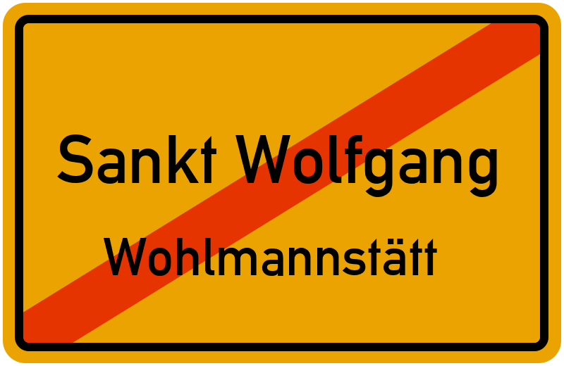 Ortsschild Sankt Wolfgang
