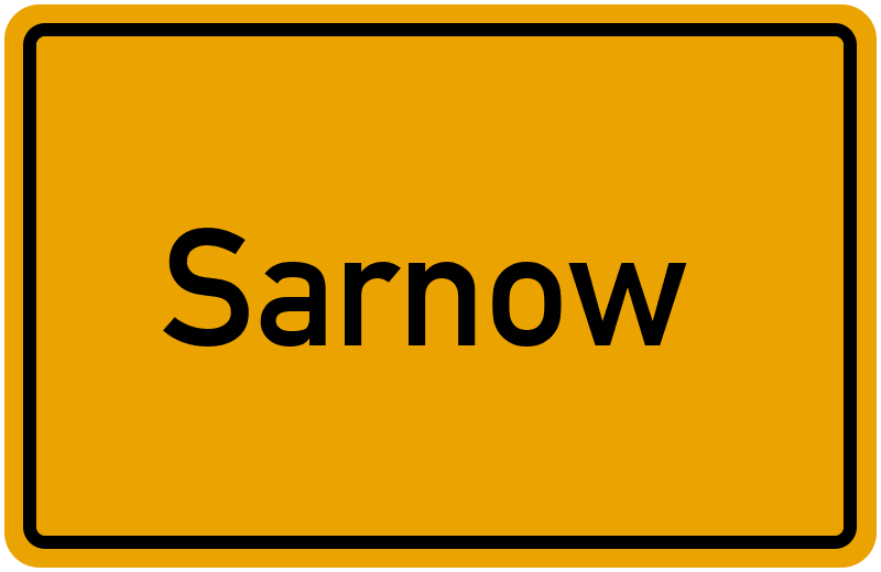 Ortsschild Sarnow