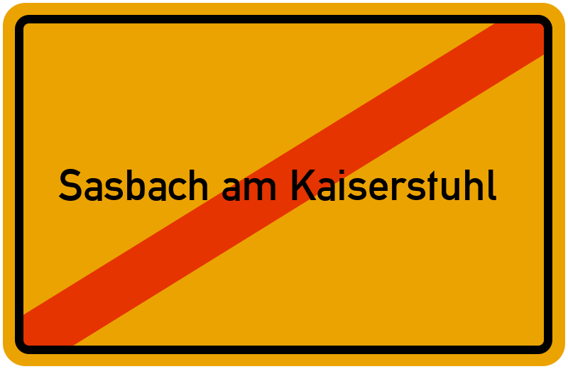 Ortsschild Sasbach am Kaiserstuhl