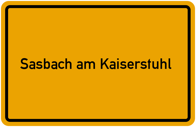 Ortsschild Sasbach am Kaiserstuhl